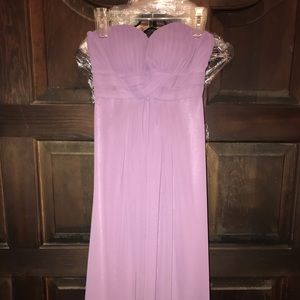 Strapless Purple Prom Dress